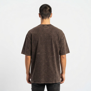 T-shirt Homme Oversize en Coton Délavé à l'Acide Respirant avec Impression Sérigraphique – Vente en Gros Fabricant - Product Image 2