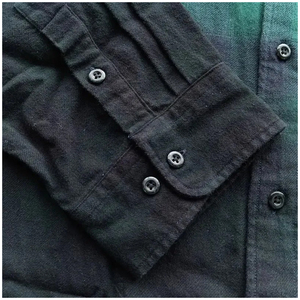 OEM Long Sleeve Plaid Flannel Shirt Custom Made Checked Gradient Color Casual <b>Button</b> Down Turn down Collar Flannel Shirt Men - Product Image 4