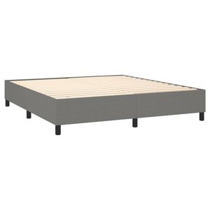 Estructura de cama de tela King gris oscuro sin colchón-Camas enfundadas solo para el mercado de EE. UU. - Product Image 4