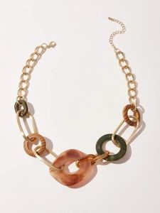 Boho Handmade Resin <b>Necklace</b> Fashion <b>Statement</b> Jewelry Colorful Pendant <b>Necklace</b> for Women Girls Festival Party Casual Wear - Product Image 1