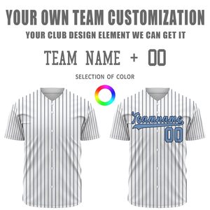 Camisetas de Béisbol para Hombre al Por Mayor de la Mejor Calidad, Talla Grande, Tejido de Malla Transpirable, Impresión Personalizada con Nombre del Equipo, Dos Botones, 100% Poliéster - Product Image 5