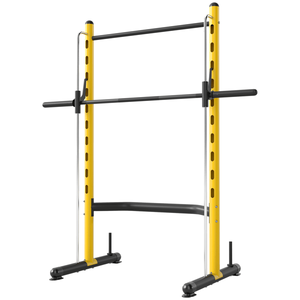 Rack per Squat Regolabile per Palestra Domestica, Attrezzatura Fitness Pieghevole con Cavi e Pesi, per Allenamento della Forza della Schiena, Personalizzabile in Legno - Product Image 2