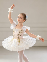 Robe de danse tutu de ballet élégante et professionnelle pour filles, brodée d'ailes de papillon à paillettes, coupe ajustée, pour les tout-petits et les adolescentes