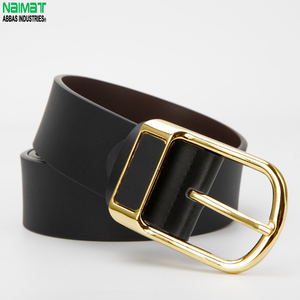 Cinturón de Cuero Vacuno Formal para Hombre con Logotipo Personalizado al por Mayor, Hebilla de Aleación Reversible, Ligero, Ecológico y Duradero, Ancho de 3.3 cm - Product Image 2