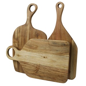 Juego de Tablas de Cortar de Madera Rectangulares con Mango, Paquete Combinado de Tablas de Cocina - Product Image 1