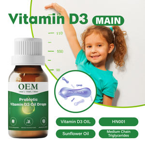وصول جديد مخصص قطرات زيت عشبي طبيعي مكملات بروبيوتيك فيتامين <span class=keywords><strong>D3</strong></span> زيت قطرات 30 لصحة العظام - Product Image 2