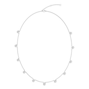 Collar Clásico de Oro Rosa de 9K con Cadena y Diamantes Cultivados en Laboratorio de Corte Redondo, 3.43 CTW - Product Image 3