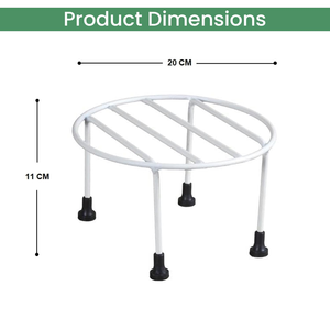 Round Galvanized Metal <b>Plant</b> Stand Flower Pot Holder Gamla <b>Support</b> Rack Indoor Outdoor <b>Garden</b> Balcony Corner Display Stand - Product Image 2