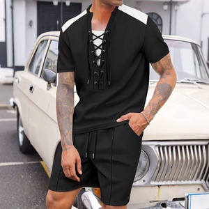 Conjunto Deportivo de Verano para Hombre, Camiseta y Pantalones Cortos de Alta Calidad, Multicolor, Estilo Casual, 2 Piezas - Product Image 5