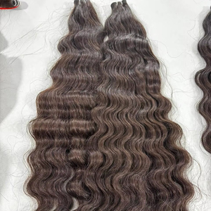Lots de Cheveux Indiens Bruts, Brun Naturel, Peuvent Être Décolorés en Blond 613, Cheveux Remy, Légers et Écologiques, Emballage en Gros - Product Image 1