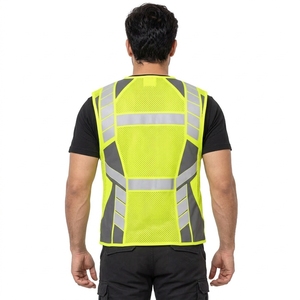 Professional <b>Men</b> Safety <b>Vest</b> High Visibility Reflective Workwear Durable Fabric Comfortable Fit Outdoor Construction Safety - Product Image 2