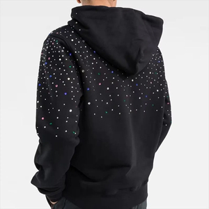 Design Your Own Logo Men Rhinestone Hoodies Casual Wear Latest Design Men Rhinestone Hoodies Cheap Price Wholesale Rate - Product Image 2
