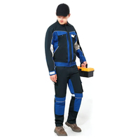 Uniforme de travail léger personnalisé à fermeture éclair intégrale pour hommes, vêtements de travail en coton et polyester, vêtements de sécurité pour hommes, combinaisons de travail pour hommes