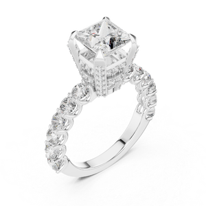 3.76ct Princess Cut Moissanite Solitaire <b>Ring</b> 925 Sterling Silver Luxury Handmade Engagement Fine Jewelry Wedding Anniversary - Product Image 2