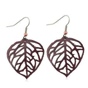 Pendientes de madera de acacia africana huecos estilo 2026, joyería de calidad, el mejor aspecto, pendientes geométricos de pájaro, pendientes occidentales - Product Image 5