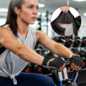 Premium Quality Neoprene Half Finger Gym <b>Gloves</b> Lace-up Closure Unisex Design for Fitness Training Strength Conditioning Daily - Product Image 5