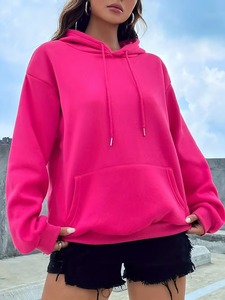 Sudadera corta de invierno para mujer, diseño personalizado, bordada, 100% algodón, ODM, con media cremallera frontal, estilo moderno, forro polar, con capucha - Product Image 3