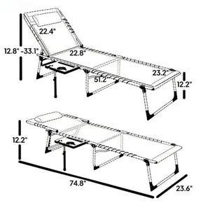 Chaise longue pliante d'extérieur pour mobilier de jardin - Product Image 5