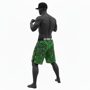 Pantalones Cortos de MMA y Karate de Doble Capa de Alta Calidad, Logotipos Personalizados, Diseños OEM, Transpirables, de Secado Rápido, Poliéster y Elastano, Unisex - Product Image 4