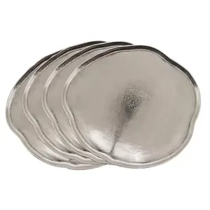 <b>Copper</b> Plated Round Metal Charger Plate <b>Table</b> Top Serving Dish 50pcs Food Grade Non-Toxic for Wedding Event <b>Table</b> Setting - Product Image 2
