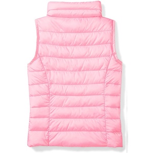 Chaleco Acolchado Color Verde Azulado para Mujer, Sin Mangas, Cuello Alto, Ropa de Abrigo Informal para Invierno, 100% Poliéster, Color Sólido - Product Image 3