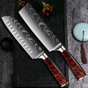 Professional Luxury Damascus Steel Kitchen <b>Knife</b> <b>Set</b> Resin Handle Professional Chef <b>Set</b> OEM Wholesale Factory - Product Image 3