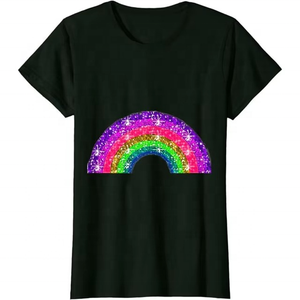 Style décontracté femmes grande taille col rond T-Shirt marque privée fabricant strass graphique solide Logo personnalisé pour adultes - Product Image 4