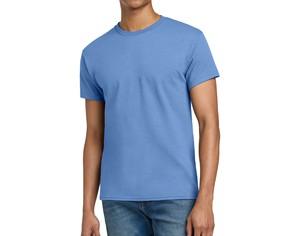 T-shirt pour homme 100% coton, logo de marque personnalisé sur le devant, séchage rapide et respirant, manches courtes, décontracté pour l'été - Product Image 1