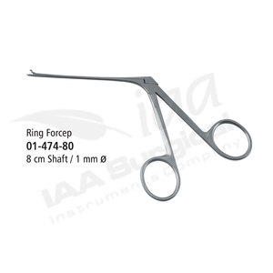 Pinzas de Anillo de Acero 01-474-80, Eje de 8 cm, Diámetro de 1 mm, Instrumento Quirúrgico Manual para Cirugía General, Certificado CE Clase I OME - Product Image 3