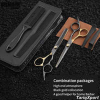 Ciseaux de coiffure professionnels, lame en acier inoxydable, pointe acérée, manche long, pour droitiers, pour usage en salon