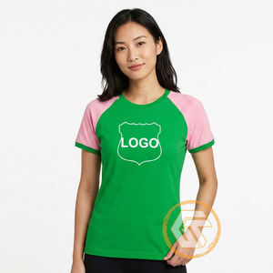 Camiseta de Sororidad Alpha Kappa para Mujer, 100% Algodón Jersey, Ecológica, Transpirable, Antiarrugas, 180g, Ropa Casual de Verano, Venta al Por Mayor - Product Image 4