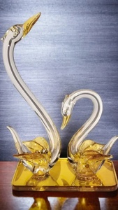 Presse-papiers décoratif artisanal en verre compact, motif ananas Art Déco, canard et oiseaux, pour la maison, le bureau, le tableau de bord de voiture, cadeau d'anniversaire - Product Image 3