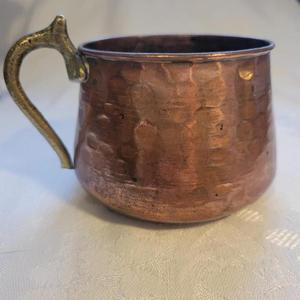 Tasses à thé et à café en cuivre martelé antique, mugs à bière vintage avec poignée en laiton, dernières créations, tasses en cuivre réutilisables, logo personnalisé - Product Image 1