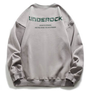 Sudaderas de Forro Polar con Cuello Redondo para Hombre, Logotipo Estampado, Personalizadas, Ecológicas, de Spandex/Poliéster 340g, Teñidas en Prenda, Forradas - Product Image 3