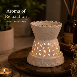 Mini Ceramic <b>Electric</b> <b>Oil</b> <b>Diffuser</b> Burner | Handcrafted Aroma <b>Oil</b> Warmer for Essential <b>Oils</b> Home Fragrance Spa Decor Gift Decor - Product Image 4