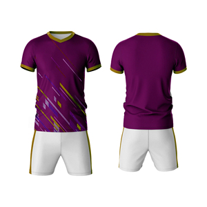Conjunto Deportivo para Hombre, Camiseta de Fútbol Verde con Cuello en V y Estampado Geométrico, Pantalones Cortos Blancos, Transpirable, Ajuste Atlético, para Todas las Temporadas, Sublimado - Product Image 3