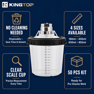 650ml Disposable Leak-Proof <b>Spray</b> Gun <b>Paint</b> Cup System with Measurement Scale and Gravity Feed for Automotive Refinishing - Product Image 2