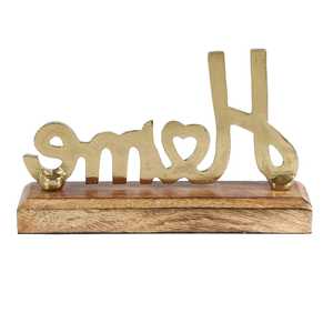 Home Sign Gold Plated Handmade Decor Tabletop Living Room Art Sculpture Modern Farmhouse Style Love Theme - Product Image 5