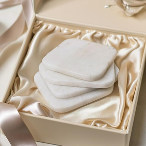 100% Handmade Marble Tea <b>Coaster</b> Luxury Eco-Friendly Round 4X4 Inches Hot Sale Home Office <b>Table</b> Use High Quality - Product Image 1
