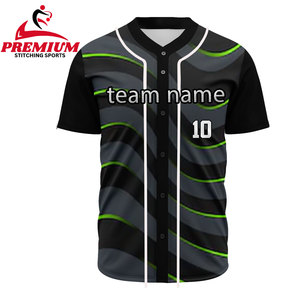 Camisetas de Béisbol Personalizadas al por Mayor de Alta Calidad, Camisetas de Béisbol con Botones y Logotipo Personalizado por Sublimación - Product Image 5