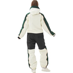 Combinaison de ski personnalisée de couleur unie pour femmes combinaison de ski chaude de grande taille respirante imperméable et coupe-vent pour femmes - Product Image 4