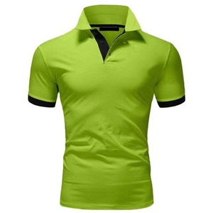 Polo pour homme en coton de haute qualité, coupe ajustée, manches longues, décontracté, pour le golf, avec tissu tricoté à rayures courtes, uni - Product Image 4
