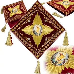 Vêtement Liturgique Orthodoxe Catholique Brodé Epigonation Diamanté pour Évêque et Prêtre, avec Pompon en Fil Doré, ShineWays - Product Image 2