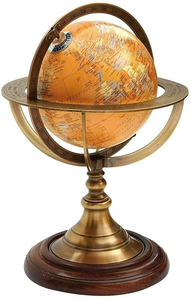 Globe terrestre antique en laiton de la collection royale, carte du monde, décoration de bureau nautique, globe décoratif vintage pour la maison, le bureau, la bibliothèque - Product Image 3