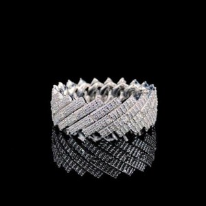 Anillos de Compromiso, Boda y Aniversario de Joyería Fina en Oferta, Anillos de Diamantes Moissanite VVS con Engaste de Lujo en Oro Chapado para Mujeres y Hombres - Product Image 4