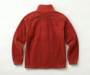 Chaqueta de Forro Polar Roja para Hombre, Cierre Completo, Cuello Alto, Informal, Transpirable, de Poliéster Tejido, para Otoño, Corte Regular - Product Image 2