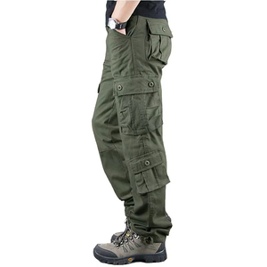 Pantalones Cargo para Hombre, con Múltiples Bolsillos, Cintura Elástica, Estilo Workwear, Transpirables, de Peso Medio, para Primavera, Uso Casual - Product Image 5