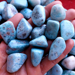 Pierres de larimar naturelles polies à la main, tailles S, M, L, lots en gros, pierres précieuses, bijoux, larimar bleu - Product Image 6