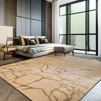 Premium-Qualität Moderner Hochflor-Wollseidenteppich im Tibet-Stil, Handgeknüpft, Rutschfest, Umweltfreundlich, Teppich-Set für Hotel und Wohnbereich