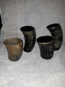 Ensemble de tasses et soucoupes cylindriques rétro américaines vintage, 5 pièces, noir et crème, 200 ml, multi-tailles, durables, écologiques, compatibles lave-vaisselle, pour fêtes - Product Image 2